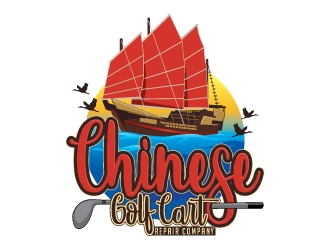 Chinese Golf Cart Repair Company logo design by Suvendu