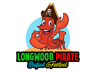Longwood Pirate Seafood Festival logo design by Optimus