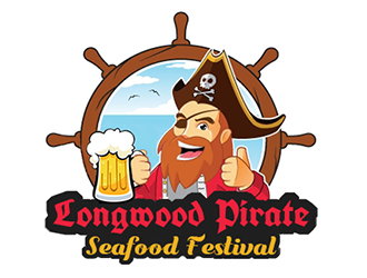 Longwood Pirate Seafood Festival logo design by Optimus