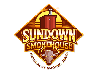Sundown Smokehouse - Naturally Smoked Jerky logo design by megalogos