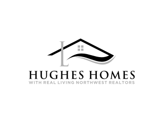 Lori Hughes Homes with Real Living Northwest Realtors logo design by bricton