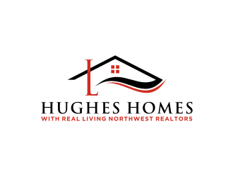 Lori Hughes Homes with Real Living Northwest Realtors logo design by bricton