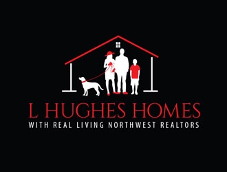 Lori Hughes Homes with Real Living Northwest Realtors logo design by frontrunner