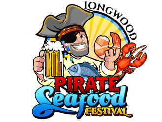 Longwood Pirate Seafood Festival logo design by coco