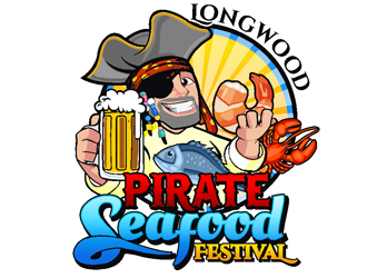 Longwood Pirate Seafood Festival logo design by coco