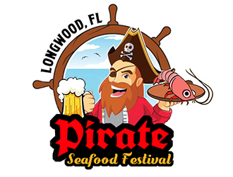 Longwood Pirate Seafood Festival logo design by Optimus