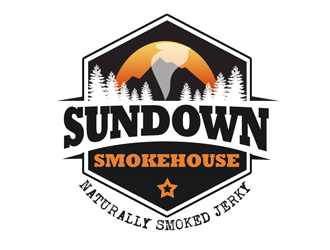 Sundown Smokehouse - Naturally Smoked Jerky logo design by kunejo