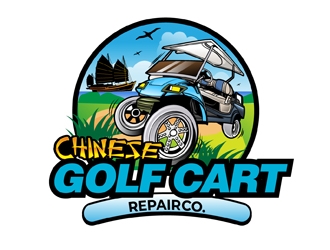 Chinese Golf Cart Repair Company logo design by DreamLogoDesign