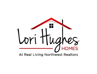 Lori Hughes Homes with Real Living Northwest Realtors logo design by labo