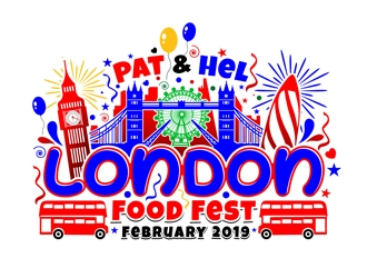 Pat & Hel London Food Fest February 2019 logo design by DreamLogoDesign