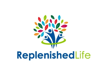Replenished Life logo design by Marianne