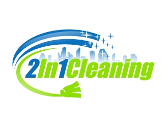 2 In 1 Cleaning  logo design by ElonStark