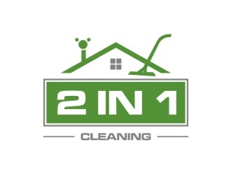 2 In 1 Cleaning  logo design by EkoBooM