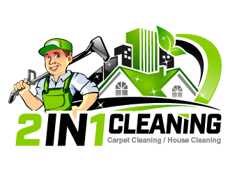 2 In 1 Cleaning  logo design by THOR_