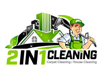2 In 1 Cleaning  logo design by THOR_