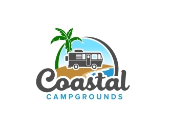 Coastal Campgrounds logo design by amar_mboiss