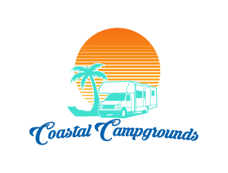 Coastal Campgrounds logo design by IanGAB