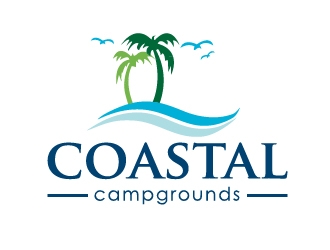 Coastal Campgrounds logo design by Marianne