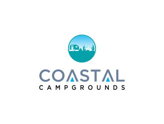 Coastal Campgrounds logo design by oke2angconcept