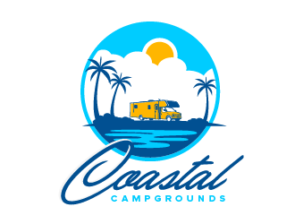 Coastal Campgrounds logo design by SOLARFLARE