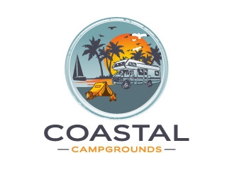 Coastal Campgrounds logo design by AYATA
