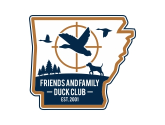 Friends and Family Duck Club Est. 2001 logo design by rokenrol