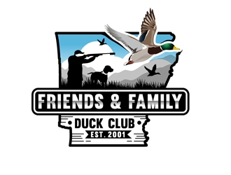 Friends and Family Duck Club Est. 2001 logo design by DreamLogoDesign