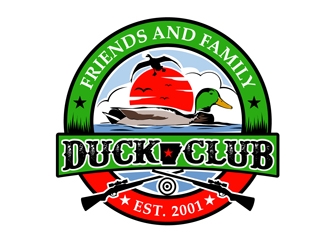 Friends and Family Duck Club Est. 2001 logo design by DreamLogoDesign