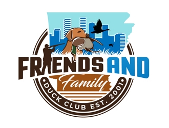 Friends and Family Duck Club Est. 2001 logo design by DreamLogoDesign
