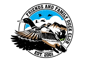Friends and Family Duck Club Est. 2001 logo design by DreamLogoDesign