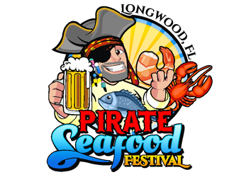 Longwood Pirate Seafood Festival logo design by coco