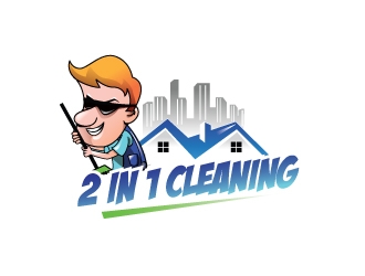 2 In 1 Cleaning  logo design by uttam