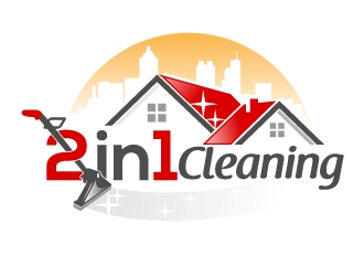 2 In 1 Cleaning  logo design by jaize