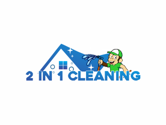 2 In 1 Cleaning  logo design by giphone