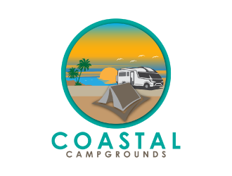 Coastal Campgrounds logo design by nona