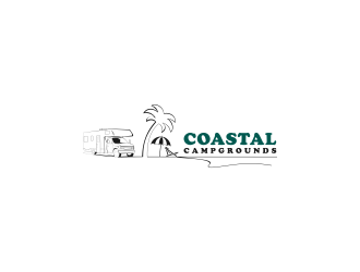 Coastal Campgrounds logo design by Kanya
