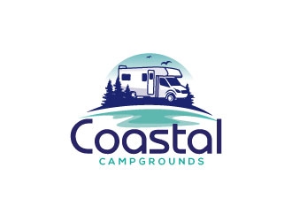 Coastal Campgrounds logo design by jishu