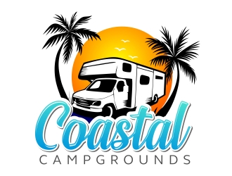 Coastal Campgrounds logo design by xteel