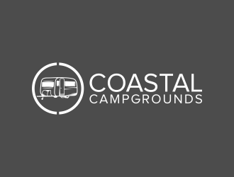 Coastal Campgrounds logo design by ubai popi