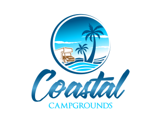 Coastal Campgrounds logo design by done