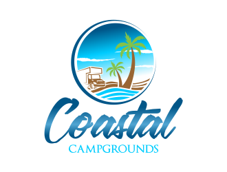 Coastal Campgrounds logo design by done