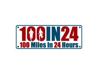 100 Miles In 24 Hours logo design by fastsev