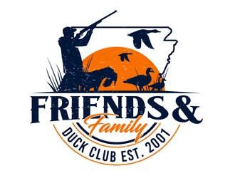 Friends and Family Duck Club Est. 2001 logo design by DreamLogoDesign