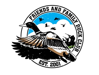 Friends and Family Duck Club Est. 2001 logo design by DreamLogoDesign