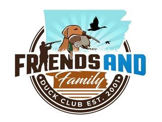 Friends and Family Duck Club Est. 2001 logo design by DreamLogoDesign