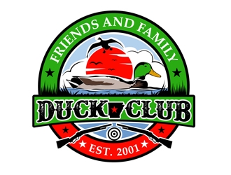 Friends and Family Duck Club Est. 2001 logo design by DreamLogoDesign