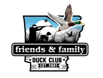 Friends and Family Duck Club Est. 2001 logo design by DreamLogoDesign