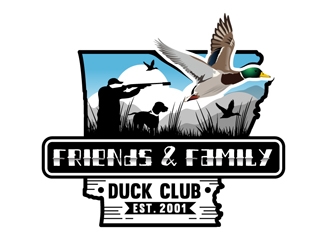 Friends and Family Duck Club Est. 2001 logo design by DreamLogoDesign