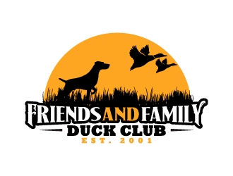 Friends and Family Duck Club Est. 2001 logo design by KDesigns