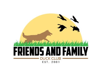 Friends and Family Duck Club Est. 2001 logo design by KDesigns